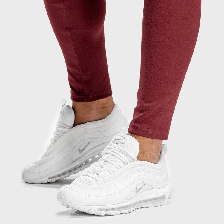 Joggingbuxur - íþróttaföt - karlar - herra -Squatwolf - Warrior joggingbuxur - æfingaföt - íþróttafatnaður - æfingafatnaður - rauðar - ræktarföt - ræktarfatnaður #litur-color_maroon