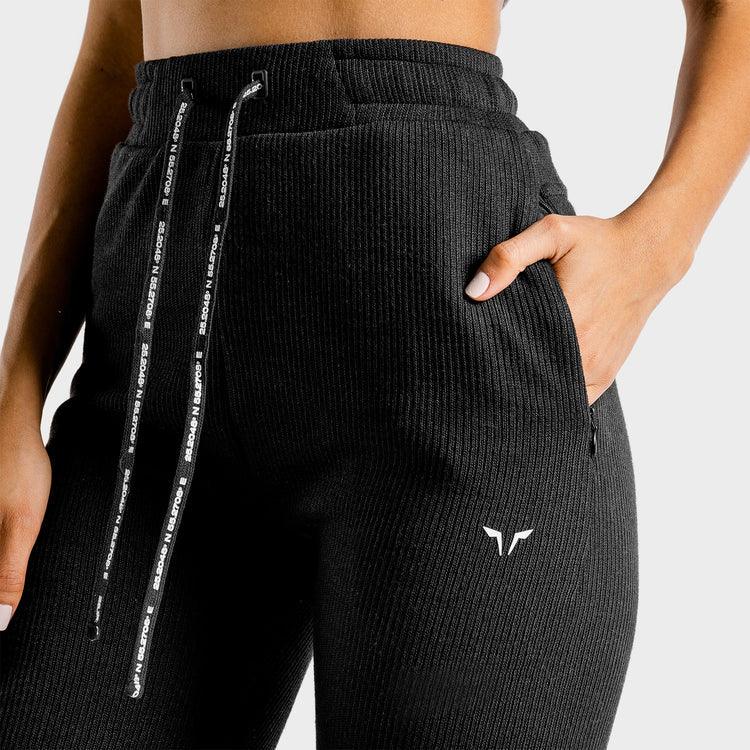 Joggingbuxur - konur - íþróttaföt - konur - íþróttafatnaður - æfingaföt - æfingafatnaður - world class - ræktarföt - Luxe - svartar - vefverslun #litur-color_onyx