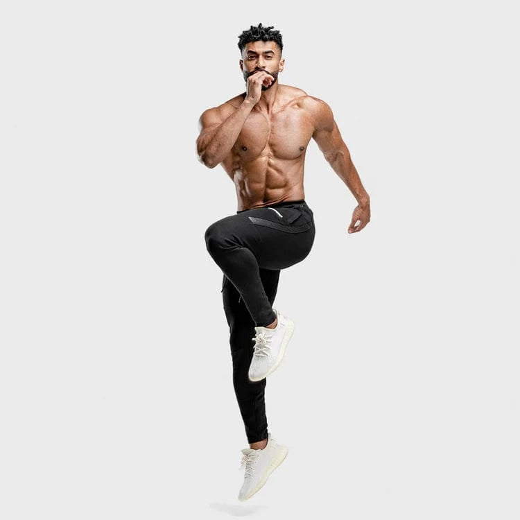 Joggingbuxur - íþróttaföt - karlar - herra -Squatwolf - Warrior joggingbuxur - æfingaföt - íþróttafatnaður - æfingafatnaður #litur-color_black