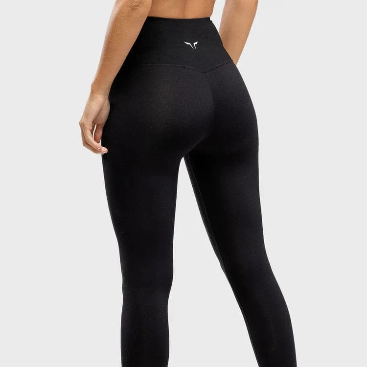 Leggings-konur-leggings-uppháar-í-mittið-íþróttaföt-íþróttafatnaður-æfingaföt-æfingafatnaður-ræktarföt-SQUATWOLF-Ludus.is-Svartar-Warrior-leggings#litur-color_black