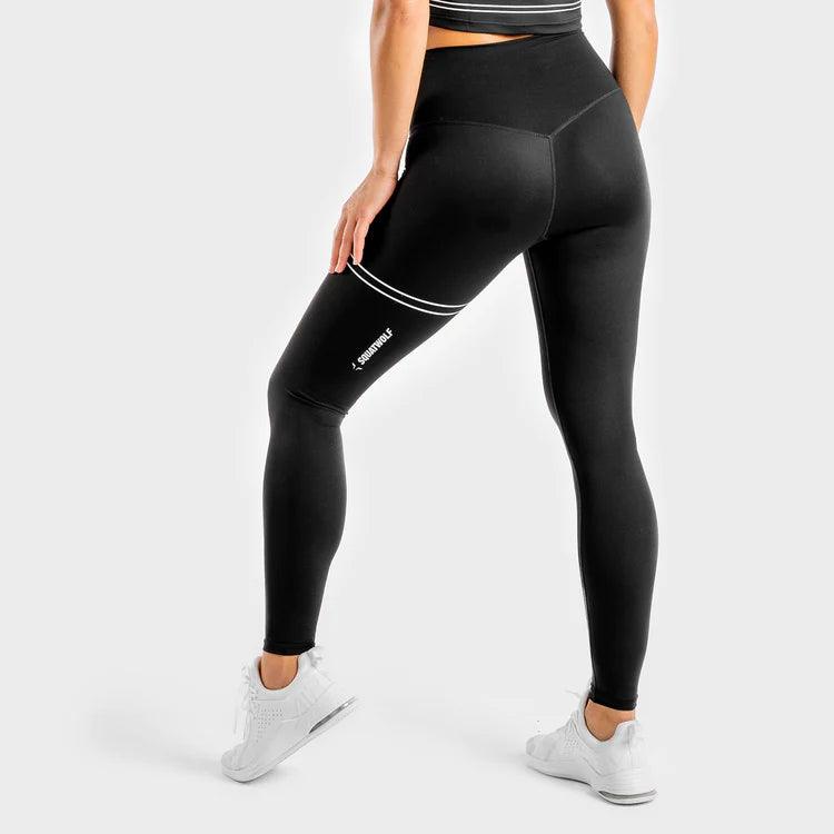 Leggings-konur-leggings-uppháar-í-mittið-íþróttaföt-íþróttafatnaður-æfingaföt-æfingafatnaður-ræktarföt-svartar-Flux-leggings-grænar-world-class-íþróttavöruverslun-Ludus.is