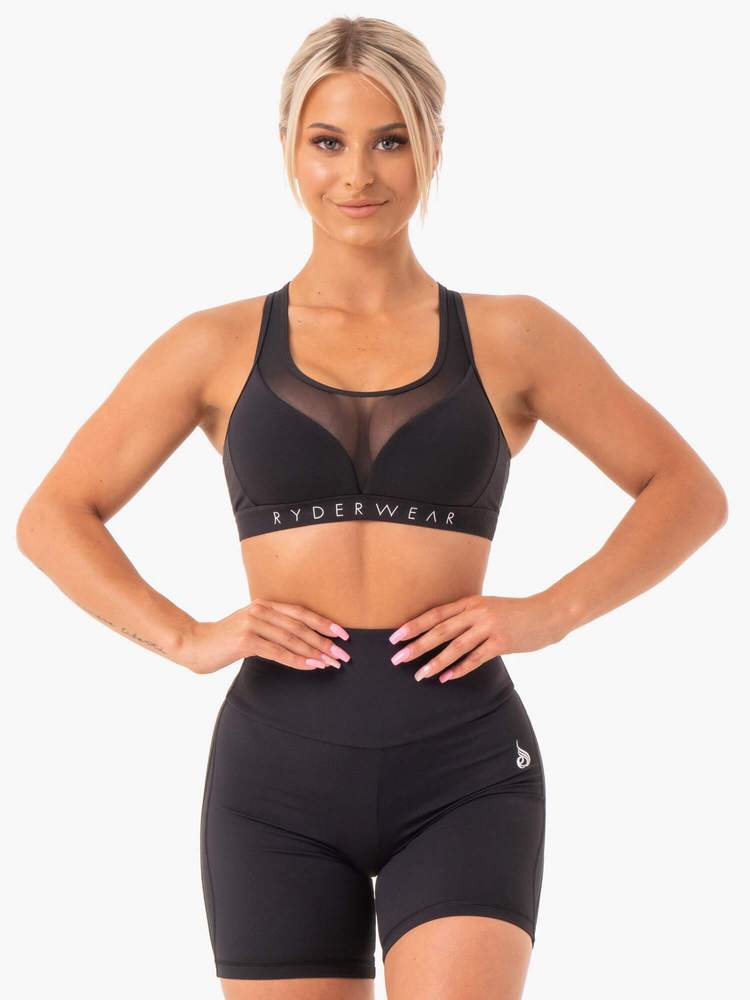 Hype Mesh Æfingatoppur er fallegur æfingatoppur frá Ryderwear sem kemur í nokkrum mismunandi litum. Hægt að para með Hype High Waisted Mesh Leggings. Þessi æfingatoppur hentar vel fyrir lyftingar, í ræktina, jóga, pilates eða cardio æfingar#litur-color_black