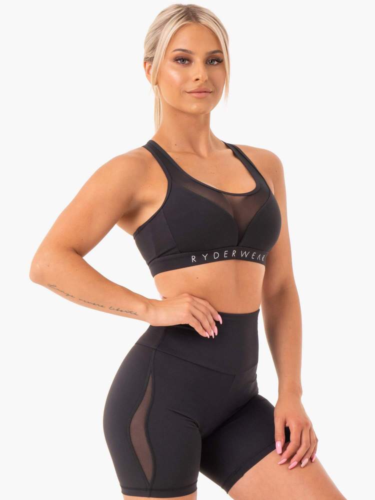 Hype Mesh Æfingatoppur er fallegur æfingatoppur frá Ryderwear sem kemur í nokkrum mismunandi litum. Hægt að para með Hype High Waisted Mesh Leggings. Þessi æfingatoppur hentar vel fyrir lyftingar, í ræktina, jóga, pilates eða cardio æfingar#litur-color_black