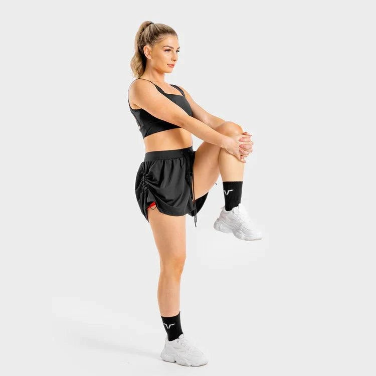 Sokkar - Íþróttasokkar - konur - karlar - íþróttaföt - íþróttafatnaður - æfingaföt - æfingafatnaður - ræktarföt - Squat Wolf - SQUATWOLF - Ludus.is - Core - svartir íþróttasokkar -100% bómull#litur-color_onyx
