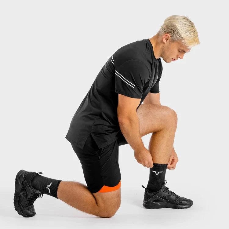 Sokkar - Íþróttasokkar - konur - karlar - íþróttaföt - íþróttafatnaður - æfingaföt - æfingafatnaður - ræktarföt - Squat Wolf - SQUATWOLF - Ludus.is - Core - svartir íþróttasokkar -100% bómull#litur-color_onyx